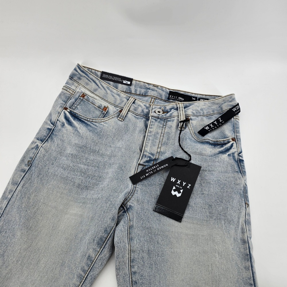 WXYZ Nomad Slim Fit Stretch Jeans Mens Light Wash Blue W29 L30 NWT